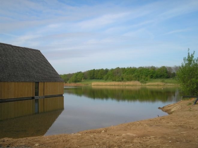 Brockholes Nature Reserve, uk, Adam Khan Architects, floating eco village, floating visitor centre, floating building,