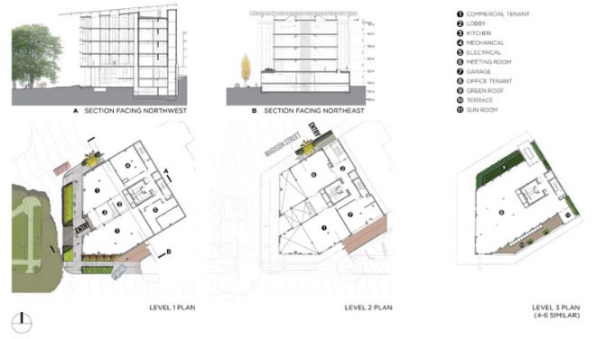 Cascadia Center for Sustainable Design and Construction, Cascadia Center, Miller Hull Partnership, living building, energy efficient design, seattle