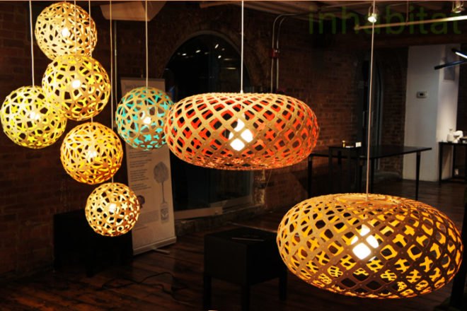 David Trubridge, Flat Pack Lamps, seed system lamps, flat pack lamps, green lamps, icff, icff 2011, ny design week, new york design week, david trubridge lamps, wanteddesign, wanted design, nyc design week, nyc design