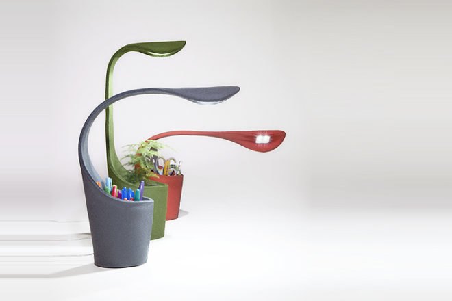 Dino Plant Growing Lamp by Deger Cengiz, contemporary furniture, eco design, eco-friendly design, Furniture Fair, green design, green furniture”, green lighting, ICFF, icff 2011, icff 2011 nyc, icff new york city, inhabitat icff, inhabitat icff reporting, International Contemporary Furniture Fair, new york city furniture fair, nyc furniture fair, Deger Cengiz, Voos Furniture, Felt, LED Bulbs, Recyclable felt, Dino Desk Lamp, Lamp Planter