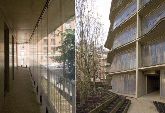 Jakob + Macfarlane, Urban green design, setback design, apartment green house, Jakob + Macfarlane, Paris green building, eco apartment, green apartment, solar thermal facade, solar drape, Paris green space, solar thermal water apartment,