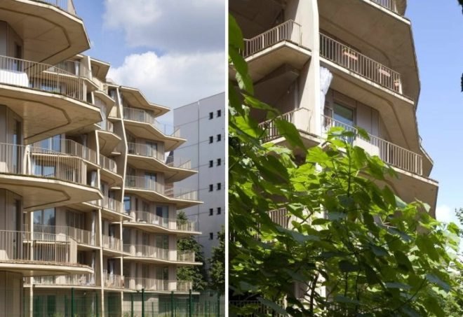 Jakob + Macfarlane, Urban green design, setback design, apartment green house, Jakob + Macfarlane, Paris green building, eco apartment, green apartment, solar thermal facade, solar drape, Paris green space, solar thermal water apartment,