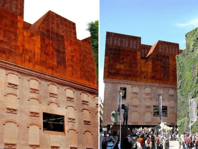 Herzog & de Meuron, CaixaForum, Madrid, green renovation, patrick blanc, living wall, art museum