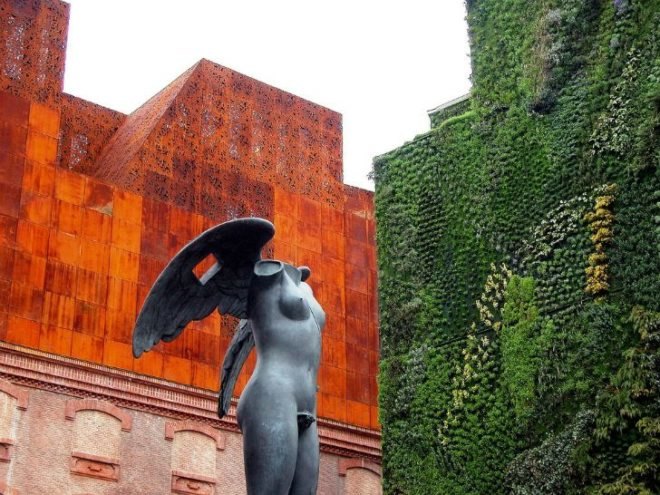 Herzog & de Meuron, CaixaForum, Madrid, green renovation, patrick blanc, living wall, art museum