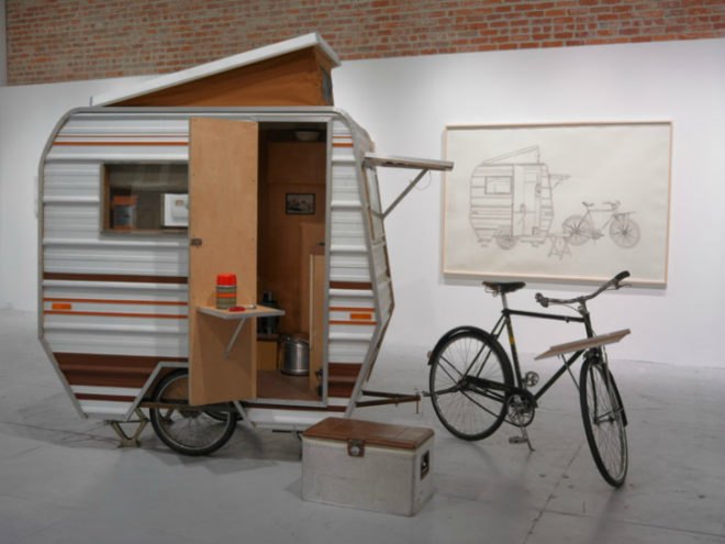 home in the weeds, kevin cyr, camper, shelters, eco art, green transportation