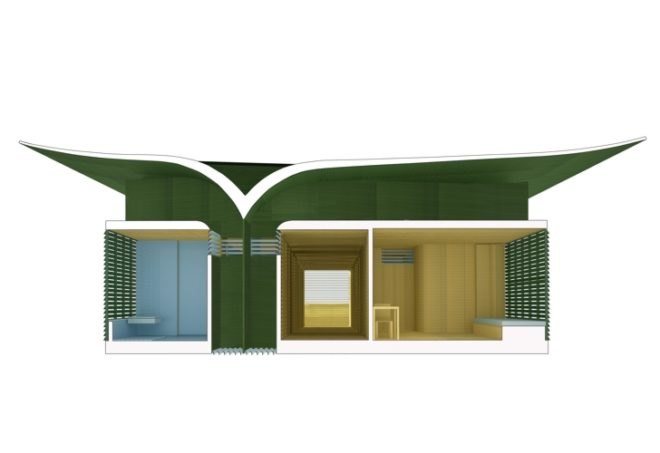 Arup green building, Zoka Zola, natural cooling, passive cooling, green hostel, wind scoop, low CO2 building, natural ventilation architecture,