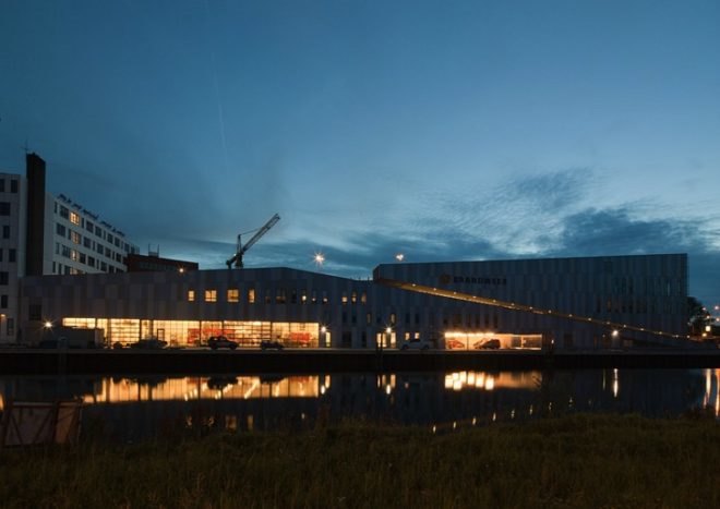 LIAG, NBHW Fire Station, fire station, the netherlands, solar collector, rooftop parking, energy efficient design