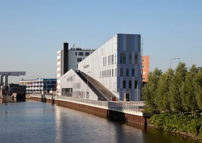 LIAG, NBHW Fire Station, fire station, the netherlands, solar collector, rooftop parking, energy efficient design