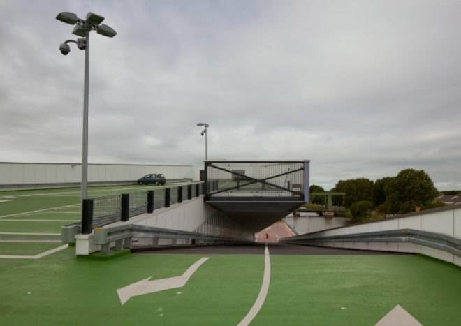 LIAG, NBHW Fire Station, fire station, the netherlands, solar collector, rooftop parking, energy efficient design