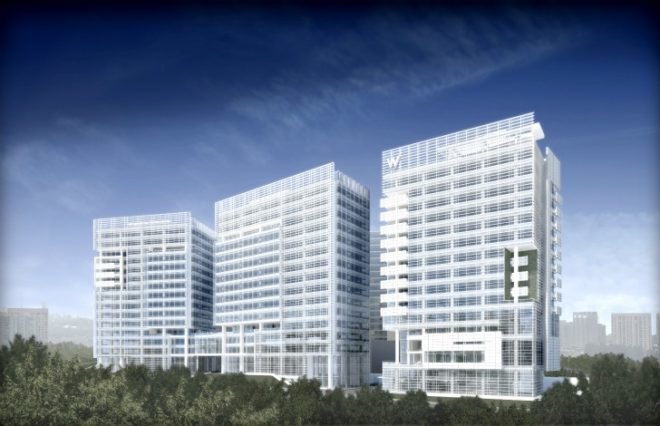 liberty plaza, louvers, richard meier and partners, mexico city, mixed use development, w hotel