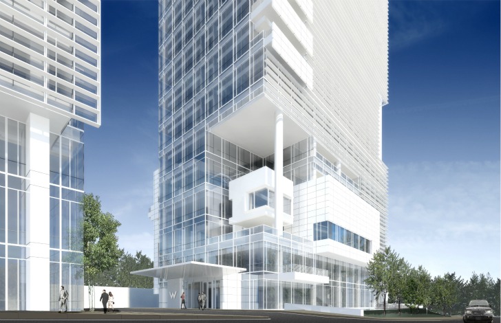 liberty plaza, louvers, richard meier and partners, mexico city, mixed use development, w hotel