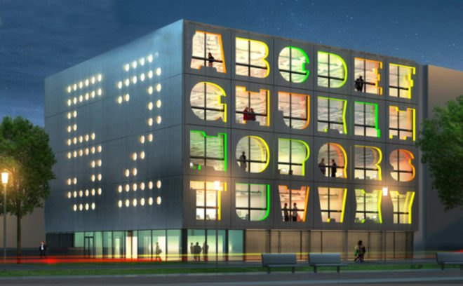 MVRDV, Alphabet Building, office building, energy efficient design, amsterdam, alphabet