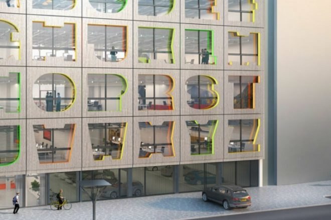 MVRDV, Alphabet Building, office building, energy efficient design, amsterdam, alphabet