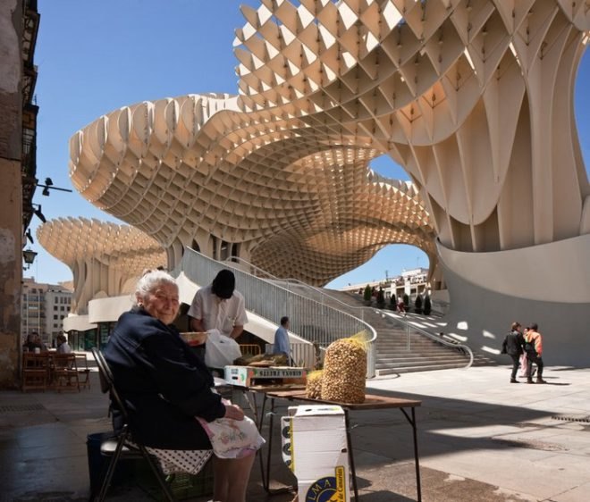 green design, eco design, sustainable design, Metropol Parasol, Seville, Jurgen Mayer H. Architects, wooden structure, museum, Fernando Alda, David Franck