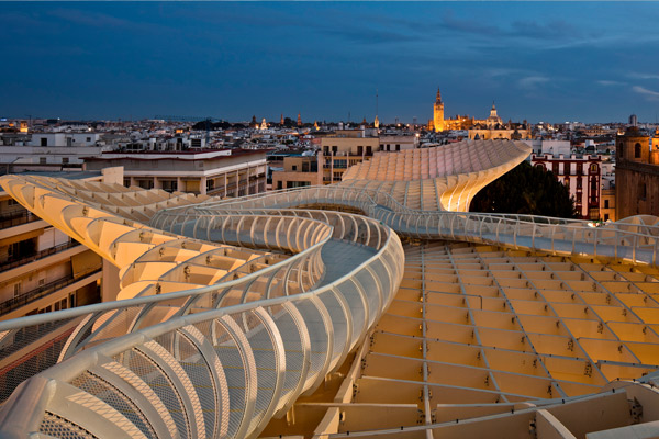 green design, eco design, sustainable design, Metropol Parasol, Seville, Jurgen Mayer H. Architects, wooden structure, museum, Fernando Alda, David Franck