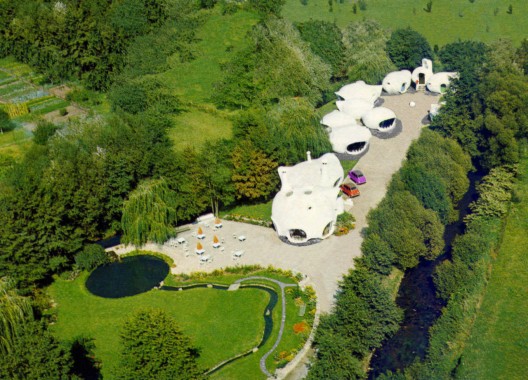 Unusual architecture, futuristic pod structures, Pascal Hausermann, Bubble houses, Museumotel, french pod hotel, concrete veil, innovative architecture