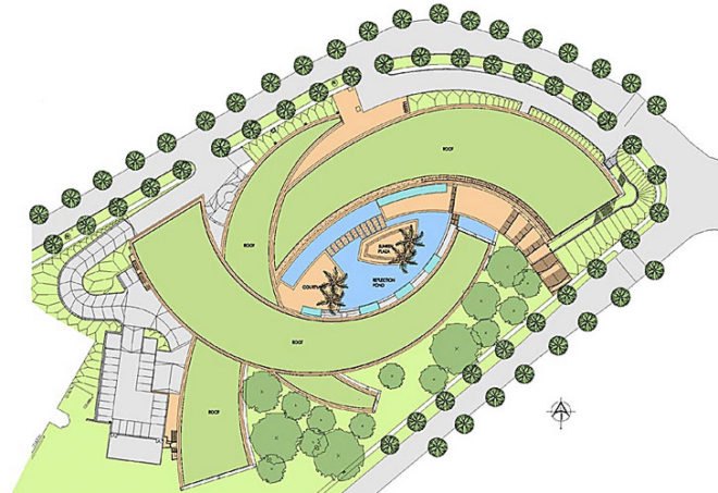 Green Roof Art School, CPG Consultants, School of Art, Design and Media, Nanyang Technological University, Singapore, architecture, eco design, green roof