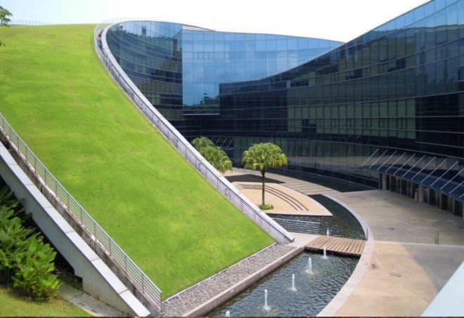 Green Roof Art School, CPG Consultants, School of Art, Design and Media, Nanyang Technological University, Singapore, architecture, eco design, green roof