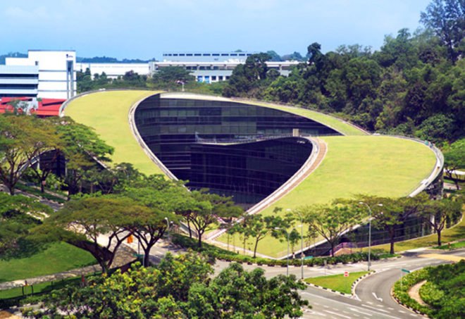 Green Roof Art School, CPG Consultants, School of Art, Design and Media, Nanyang Technological University, Singapore, architecture, eco design, green roof