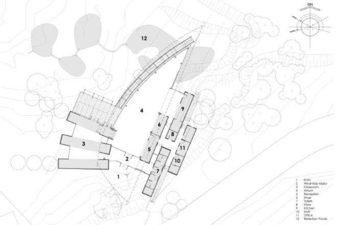 Orokonui Ecosanctuary Visiter Centre, Architectural Ecology, new zealand, nature preserve, shipping containers, local materials, visitor centre