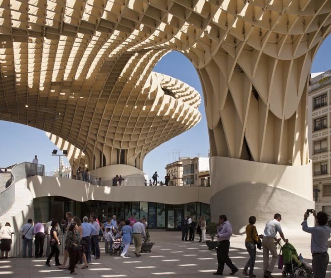 green design, eco design, sustainable design, Metropol Parasol, Seville, Jurgen Mayer H. Architects, wooden structure, museum, Fernando Alda, David Franck