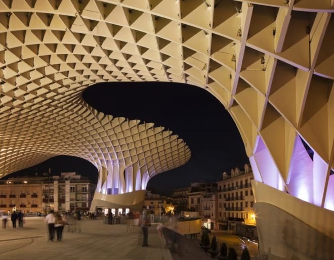 green design, eco design, sustainable design, Metropol Parasol, Seville, Jurgen Mayer H. Architects, wooden structure, museum, Fernando Alda, David Franck