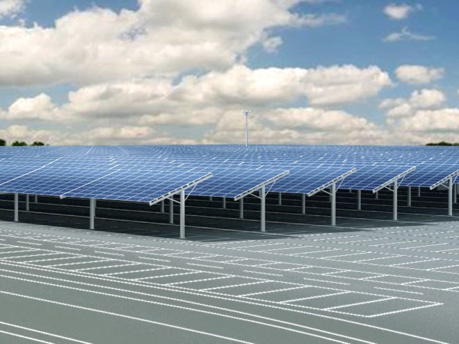 renault, renault automotive, renault solar power, renault renewable energy, renault solar energy, solar roof, large solar roof, solar parking lot, solar power plant, solar panels