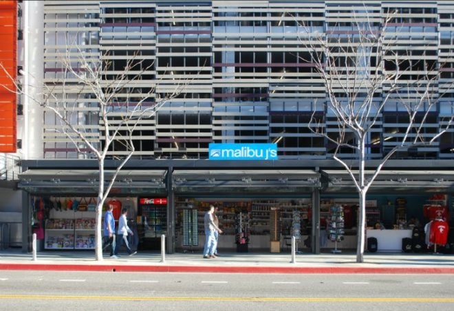Santa Monica Parking Garages, Brooks + Scarpa, prefab shade screen, parking garage, santa monica, eco renovation