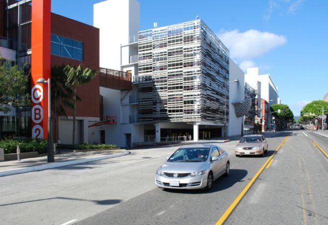 Santa Monica Parking Garages, Brooks + Scarpa, prefab shade screen, parking garage, santa monica, eco renovation