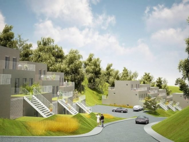 space invaders, nl architects, seoul, terraced apartments, green roof, residential development