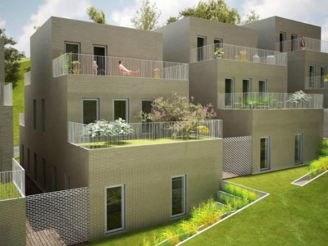 space invaders, nl architects, seoul, terraced apartments, green roof, residential development
