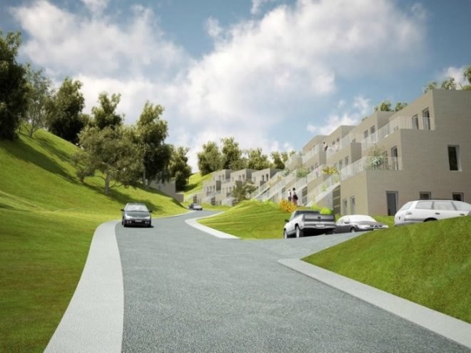 space invaders, nl architects, seoul, terraced apartments, green roof, residential development