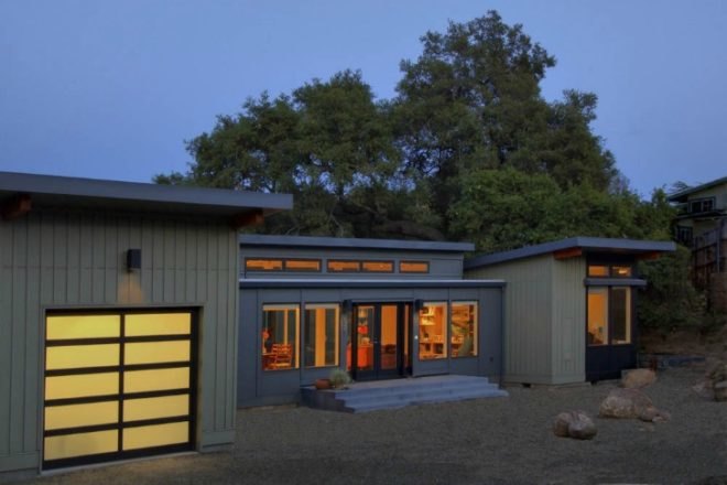 Stillwater Dwelling, Santa Barbara, butterfly roof, prefab home, energy efficient design, green building