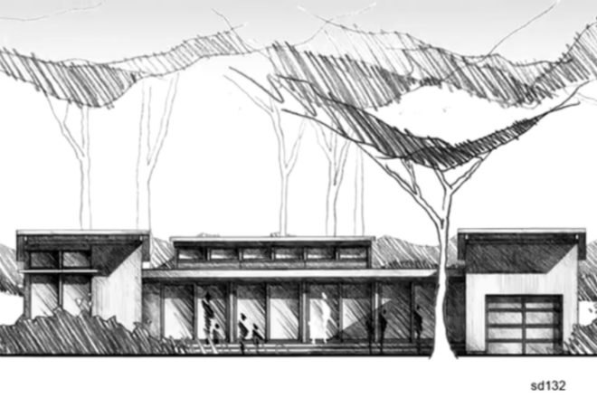 Stillwater Dwelling, Santa Barbara, butterfly roof, prefab home, energy efficient design, green building