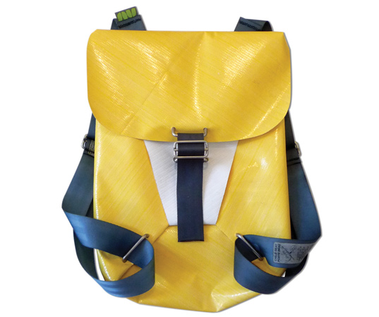 strand design, tree theory bags, recycled material, green design, green fashion, billboards, seatbelts,