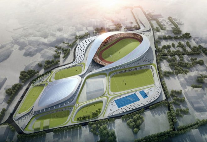 green design, eco design, sustainable design, Studio Symbiosis, Sonia Gandhi, Sports complex, biomimicry architecture, solar panel, solar power, kinetic energy, piezoelectricity, pneumatic panels