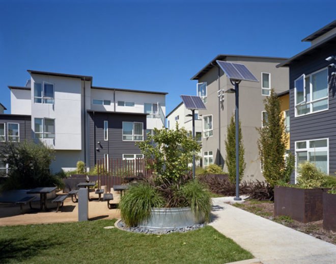 Tassafraronga Village, David Baker + Partners, Oakland, LEED ND, brownfield redevelopment, affordable housing