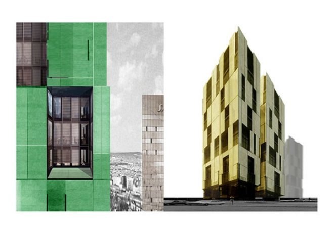 Torre Plaça Europa, R+B Arqts, social housing, barcelona, brise-soleil, recycled materials,