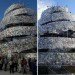 tower of babel, book sculpture, buenos aires, marta minujin, donated books, eco art