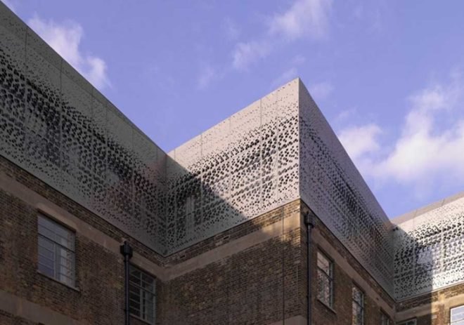 odern building renovation,rare architects, historic hotel, london green hotel, london green renovation, eco hotel, metal skin architecture,green facade, contemporary historic renovation,