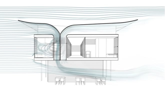 Arup green building, Zoka Zola, natural cooling, passive cooling, green hostel, wind scoop, low CO2 building, natural ventilation architecture,