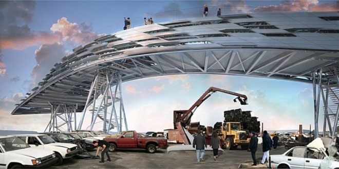 recycling, steel, recycled materials, green design, sustainable design, eco-design, car parts, pick your part, research facility, population projection, sustainable industry