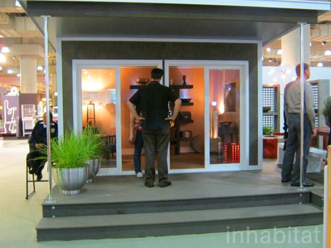“green furniture”, contemporary furniture, eco-friendly design, Furniture Fair, green design, icff 2011, icff 2011 nyc, icff new york city, inhabitat icff, inhabitat icff reporting, International Contemporary Furniture Fair, new york city furniture fair, nyc furniture fair, puck and blossom, cabin fever, prefab cabin, prefab architecture, prefab home, zip, zip cabin, zip prefab