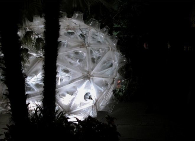 green design, sustainable design, eco-design, recycled materials, plastic, glycol, AIA, gernot riether, architecture, new orleans, pavilion, enclosures, French Quarter, design competition
