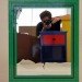 Nathan Sawaya, lego bedroom, bedroom made of legos, bedroom set made of legos, brick artist, lego art, lego artist, sustainable design, green design, lego sculptures, green art, eco art, sustainable art, lego bike, lego cello