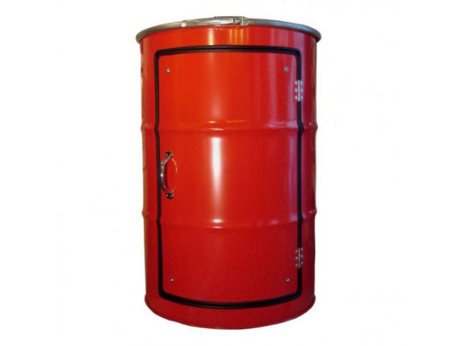 Repurposed, oil barrels, reclaimed furniture, transformed barrels, recycled materials, reappropriated barrels, remodeled cabinets