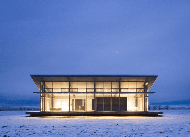 green design, eco design, sustainable design, sustainable architecture, eco-architecture, passive design, oregon, olson kundig, glass, glass farmhouse,