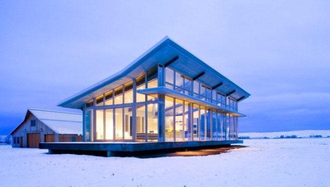 green design, eco design, sustainable design, sustainable architecture, eco-architecture, passive design, oregon, olson kundig, glass, glass farmhouse,