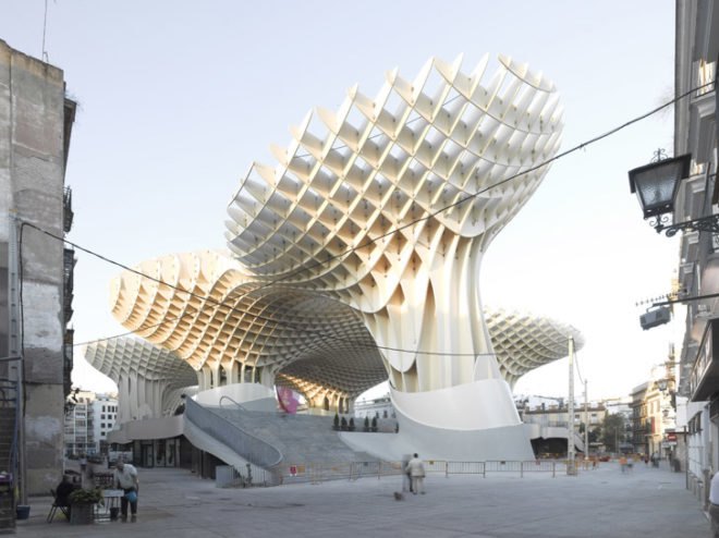 green design, eco design, sustainable design, Metropol Parasol, Seville, Jurgen Mayer H. Architects, wooden structure, museum, Fernando Alda, David Franck
