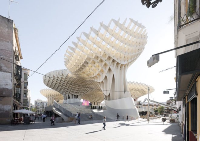 green design, eco design, sustainable design, Metropol Parasol, Seville, Jurgen Mayer H. Architects, wooden structure, museum, Fernando Alda, David Franck
